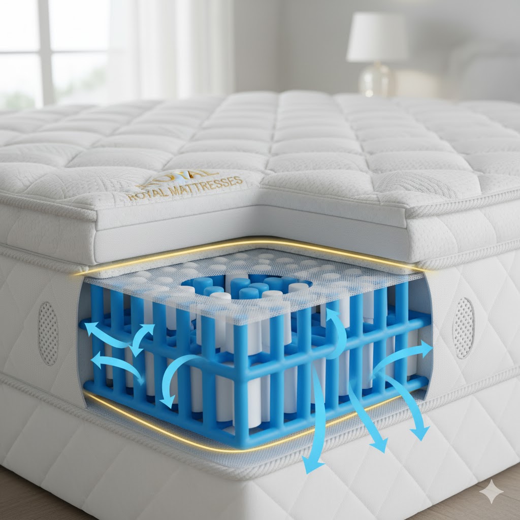 تکنولوژی‌های به‌ کار رفته در سیستم تهویه تشک‌های جدید رویال